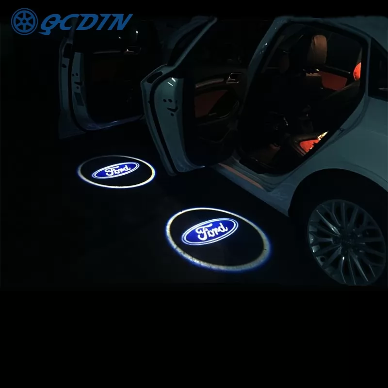 QCDIN For Ford LED Car Door Logo Lights-for Mondeo MK4 Max