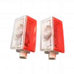 QCDIN For Mercedes Benz Car Door Logo Lights 5th Gen Lens Aluminum Cover- for A B C E M GL GLA GLB GLC GLE GLS G Class EQC